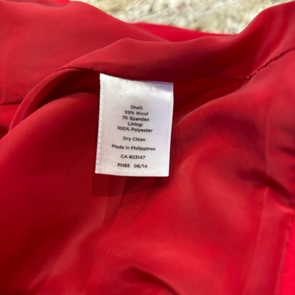 Talbots 22wp blazer wool blend stretch‎ red - Picture 7 of 9